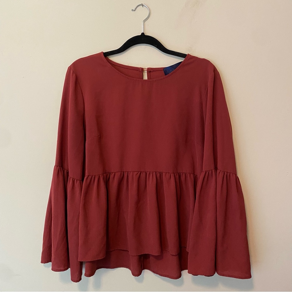 Francesca’s Blue Rain Blouse Size M